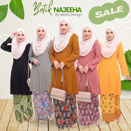 Melia Design Batik Viral Baju Kurung Pesak Pahang Plain Batik Tradisional Murah Kurung Cikgu Ready S