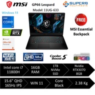 MSI GP66 Leopard 11UG-633MY Gaming Laptop (Intel Core i7 11800H, 16gb ram, 1tb ssd, Nvidia RTX 3070 
