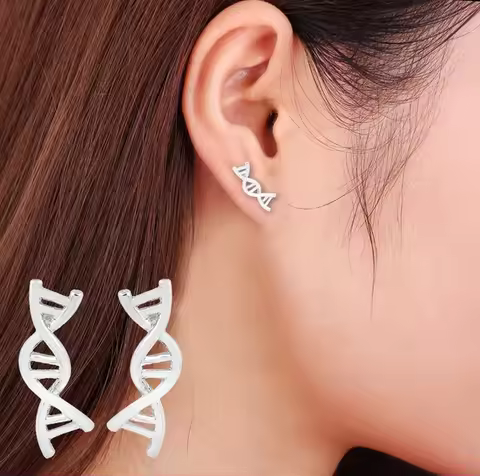 Oly2u New Fashion DAN Jewelry Earrings For Women Chemical molecules ear brincos 2024 DNA Science Stu
