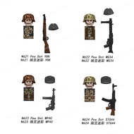 Pea Dot 98K Building Blocks Figures Soldier Military Toy figures N621-624