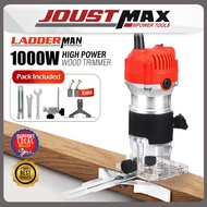 Ladderman 1000W 230V Electric Hand Trimmer Wood Trimmer Router Machine Wood Cutter Router Bits Mesin