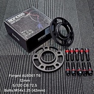 Wheel Spacer 12mm 5/120 CB:72.5 Bolts:M14x1.25  - Bonoss Spacer Kit