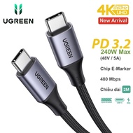 Cáp USB Type C Ugreen 80150 US355 USB 3.2 Gen2truyền dữ liệu 10GBhình ảnh 4K@60Hz ( Dòng Mới)