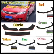 Car Universal Front &amp; Rear Bumper Diffuser Lip Wrap Angle PP HIGHT QUALITY【5 COLOR】