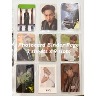 readystock 🇲🇾 PHOTOCARD BINDER PAGE 9 SLOT KAI TAEYONG claim official kim jongin lty ty pob pc