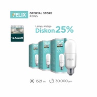 FELIX PREMIUM LED 12.5W White 3Pcs Super Bright 90% Economical Light Bulb Equivalent to 153W 3 Year 