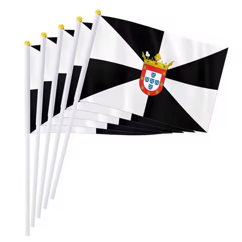 PTEROSAUR 14x21cm Spain Spanish Ceuta Hand Flag, Espana Ceuta Region Hand Held Small Waving Flag Dec