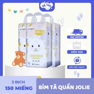 Combo of 3 Packs of 150 JOLIE Diaper Pants All Sizes M/L/XL/XXL, all 5kg to 23kg