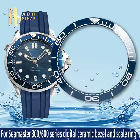For OMEGA Seamaster 300 600 Ceramic Outer Ring of Watch 212.30/22/32 215.30 Quarter Orange Digital B
