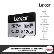Lexar Professional Silver Plus microSDXC 512GB (ไมโครเอสดีการ์ด) Read 205MB/s Write150MB/s (LMSSIPL5