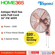 Toyomi Antique Wall Fan 16" FW 4099