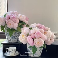 【Ship In 24h】模擬高品質把束芍藥模擬花客廳臥室餐桌花模擬牡丹Simulation High-Quality Bunch Peony Simulation Flower Living Roo