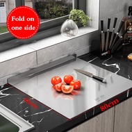 Poppy 1.5mm Kitchen Cutting Board 304 Stainless Steel Kneading Board Cutting Board Antibacterial Ba