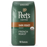 Peet's Coffee, USDA Organic Dark Roast Ground Coffee - French Roast 18 Ounce Bag