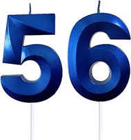 2.76" 56th 65th Number Candles Birthday Gifts for Women Men Birthday Decorations Birthday Candles Nu
