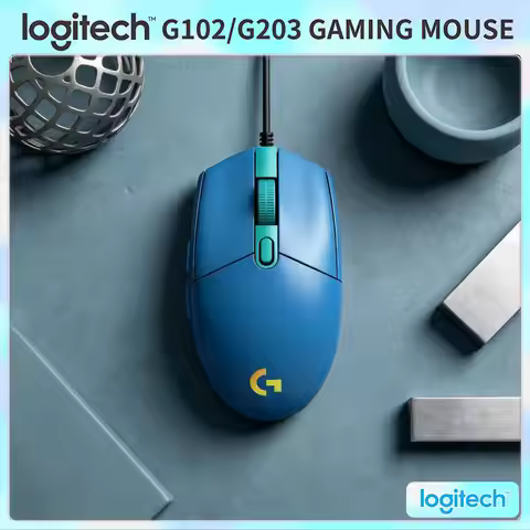 Logitech G203 Prodigy Wired Gaming Mouse 8000 DPI RGB Lighting 6 Buttons On-Board Memory 1ms Respons