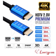 OK Link HDTV Cable 4K สาย HDTV to HDTV สายกลม ยาว 1.5-10 เมตร สายต่อจอ HDTV Support 4K, TV, Monitor, Computer