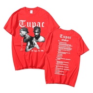 2024 Rapper Tupac 2Pac Mens Retro Short Sleeve Hip Hop Mens Loose Cotton Street Clothing Mens T-shir