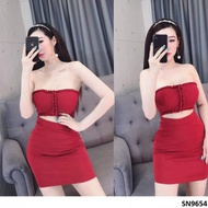 Sexy ruffle tube top