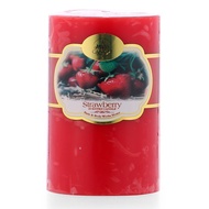Round scented Candle D5H8 Miss Candle EDC0511 5 x 8 cm (Red, strawberry scent)