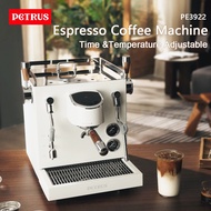 Petrus Espresso Coffee Machine Time &Temperature Adjustable 3-hole Steam Wand Semi-commercial PE3922