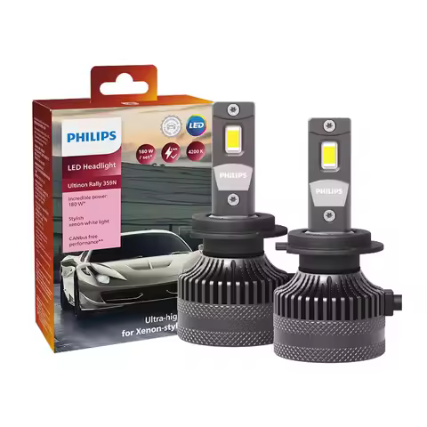 Philips LED 15000lm Ultinon Rally 3590 H4 H7 H8 H11 HB3 HB4 H19 HIR2 H1 Car Headlight 6500K White Ma