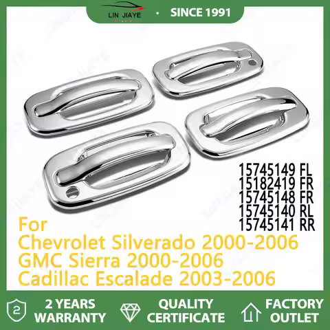 Exterior Door Handle Front Rear Left Right for Chevrolet Avalanche Silverado Tahoe GMC Sierra Yukon 