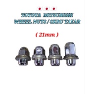 🇯🇵🇯🇵 21MM Wheel Nut / Skru Tayar Rim Toyota Mitsubishi Wheel Lug Nuts / Sport Rim Nut / Skru Rim Tay