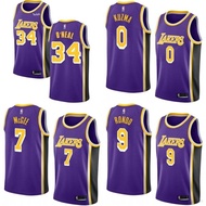 New LA Lakers NBA Jersey Kobe Bryant Dwayne Wade Rondo McGee Basketball Shirt Sports Vest Purple Vin