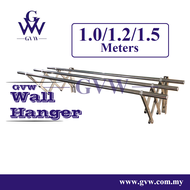 GVW【3 BAR/ 4 BAR】1.0M/1.5M Stainless Steel Wall-Mounted Retractable Cloth Hanger / Indoor Outdoor Ha