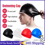 Adult Swim Cap Man Woman Swimming Cap Head Cover Dewasa Topi Renang Berenang Budak Cap Mandi Lelaki 