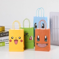 Children's Birthday Party Paper Bag Cartoon Expression Portable Dinosaur Gift Bag Cute Kraft Paper Candy Bag Children's Holiday Paper Bag Factory Wholesale