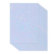 20 Sheets A4(8.3x11.7 Inch) Holographic Vinyl Sticker Paper, Transparent Holographic Vinyl Laminate 