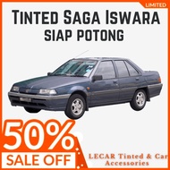 Tinted Proton Saga Iswara siap potong/ tinted kereta/ accessories (cermin depan, cermin belakang, 4 
