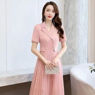 dress korea/dress korean style/dress  wanita dress wanita korea dress hitam kerja wanita kantor/long dress korea/dress korea casual dress/