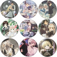 58mm GOSICK Pin – Gothic Romance & Mystery Anime | Victorique de Blois & Kazuya Souma | Elegant Vict