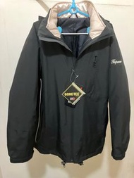 3M[Gore-tex]保暖防風防水雨兩件式Thinsulate新雪麗科技機能羽絨厚長袖外套防寒外套黑連帽登山大衣