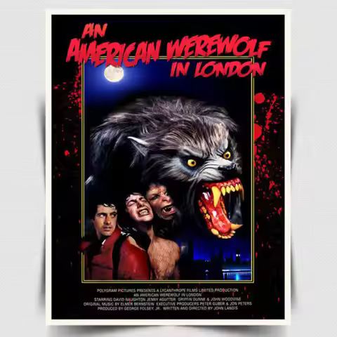 f1,AN AMERICAN WEREWOLF IN LONDON SIGN METAL PLAQUE Movie Advert poster A3 420x297