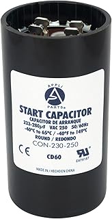 Appli Parts motor start capacitor 233-280 Mfd (microfarads) uF 250VAC universal fit for electric mot