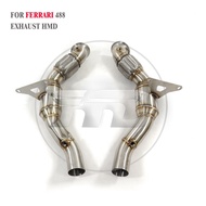 HMD Exhaust System High Flow Performance Downpipe for Ferrari 488 Pista Spider GTB V8 3.9T Without H