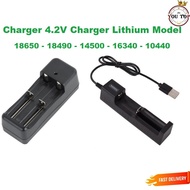 Charger Dual Slot 3.7V 4.2V Charger Lithium battery 18650 - 18490 - 14500 - 16340 - 10440 du charge