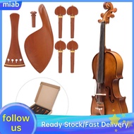 Maib SPYMINNPOO Violin Parts with Chin Rest End Pin Tailpiece Wood Tuning Pegs 4/4 Fittings Set Repl