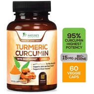 Nature's Nutrition Turmeric Curcumin 95% Curcuminoids  1950mg