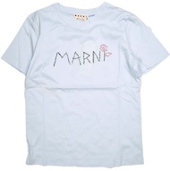 เสื้อยืดแขนสั้น MARNI 24SS ผลิตในอิตาลี ทำจากผ้าฝ้ายออร์แกนิก ปักโลโก้ THJE0293S0 UTC017 ไซส์ 38 สีฟ