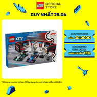 LEGO CITY 60444 Đồ Chơi Lắp Ráp Gara F1 (678 chi tiết)