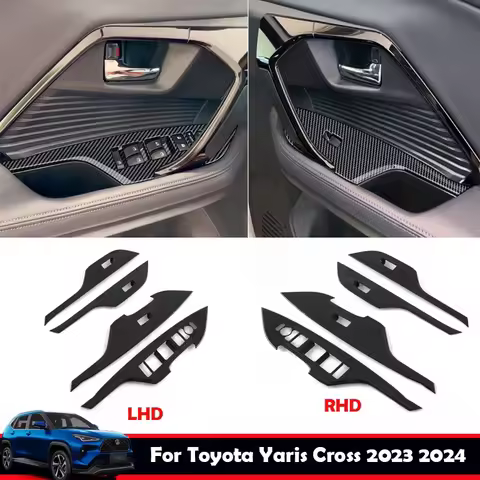 L/RHD For Toyota Yaris Cross 2023 2024 Interior accessories door armest window lift switch cover gla