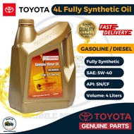 Toyota Fully Synthetic Engine Oil 5W-40 4 Liters [1 Gallon] for Gasoline or Diesel Engine