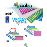 VEGAS Clear Transparent Design File Paper Holder Zip Bag Case (Size : B6,A5)