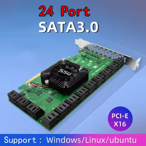 Chi a Mining Riser 24 Port SATA PCI Express X16 Controller SATA PCI-E Adapter PCIE SATA Add On Card 