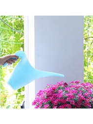 3入組 1個水壺+2個圓滴管長嘴淋水壺園藝花卉澆水壺糖果色噴水器園藝工具塑料澆水壺